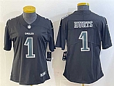 Women's Philadelphia Eagles #1 Jalen Hurts Black Fashion Vapor Untouchable Limited Stitched Jersey,baseball caps,new era cap wholesale,wholesale hats